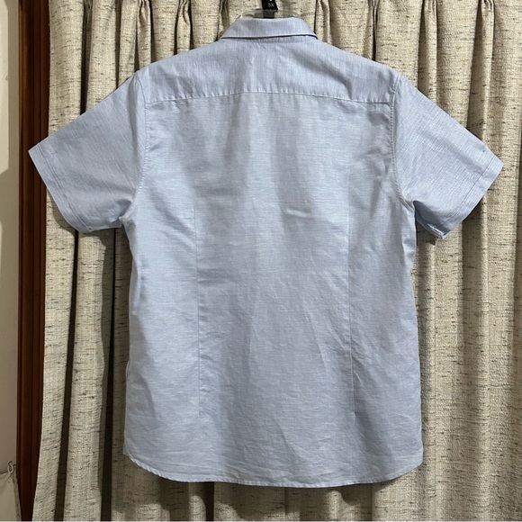 Ted Baker London Linen & Cotton Button Up Short Sleeve Shirt - Picture 9 of 10